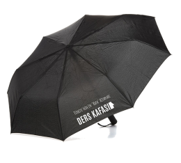 Siyah Renk 8 Telli Premium Kalite Tam Otomatik Açılır Rüzgara Dayanıklı Portatif Kompakt Şemsiye Ders Kafası 2026